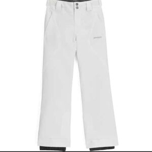 NEW $130 SPYDER OLYMPIA GIRLS SKI PANTS WHITE  PRIMALOFT  WATERPROOF Size 18